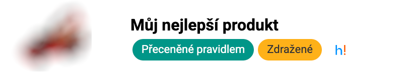 On the left side of the header is the product image with its name, as well as diagnostic labels - including a pairing indicator for the price comparison site.