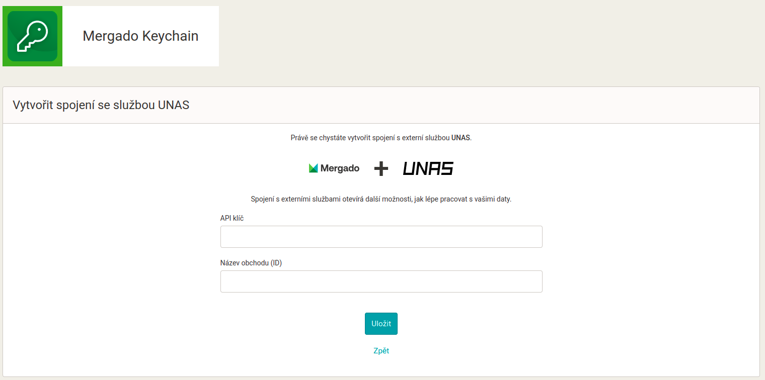 Kopírování API klíče